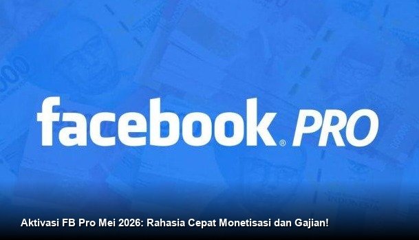 Ilustrasi tampilan dasbor Facebook Professional Mode di smartphone yang menunjukkan statistik pertumbuhan pengikut dan notifikasi potensi penghasilan dari In-Stream Ads.