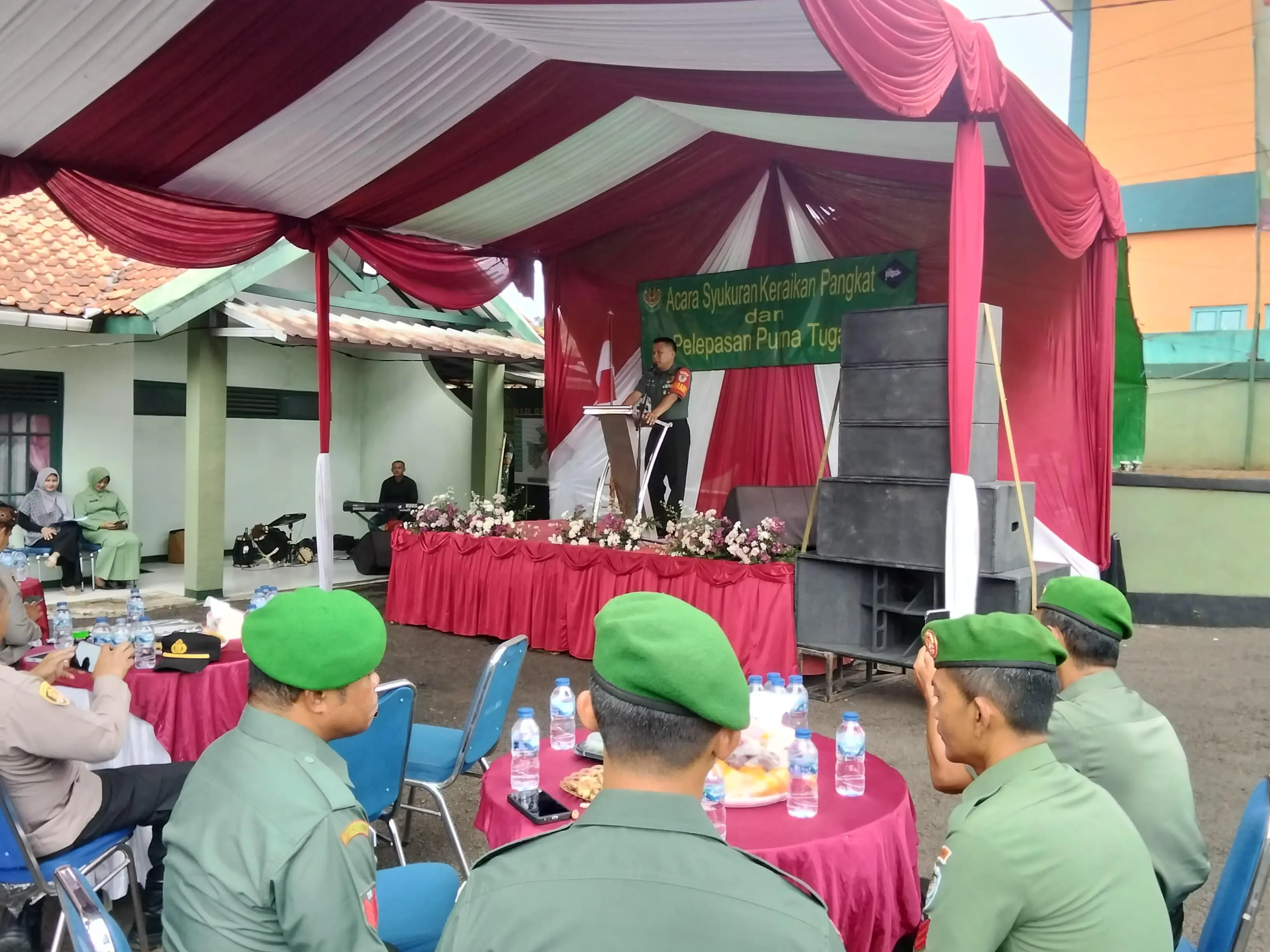 Tasyakuran Kenaikan Pangkat dan Purna Tugas Anggota TNI Digelar di Koramil 0621-18 Cigudeg