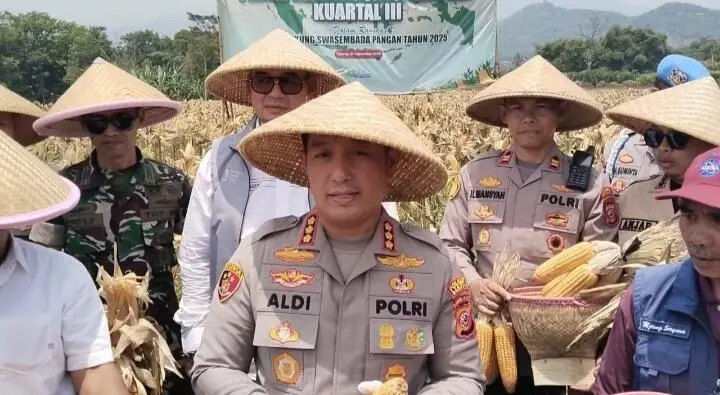 Panen Raya Jagung Serentak di Ciparay, Polresta Bandung Dorong Petani Jaga Kualitas dan Harga