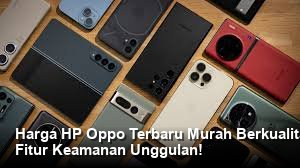 Tampilan elegan smartphone Oppo berwarna biru metalik dengan latar belakang studio foto yang bersih dan modern.