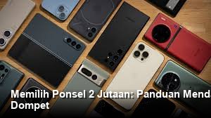 Tangan memegang ponsel pintar dengan tampilan antarmuka aplikasi yang terbuka banyak.