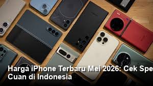 Tampilan elegan iPhone terbaru dengan finishing metalik dan modul kamera yang menonjol, difoto di bawah pencahayaan studio yang tajam.