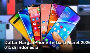 Foto close-up iPhone 17 Pro Max berwarna Titanium Silver yang elegan bersandar di atas meja marmer dengan pencahayaan studio yang lembut dan profesional.