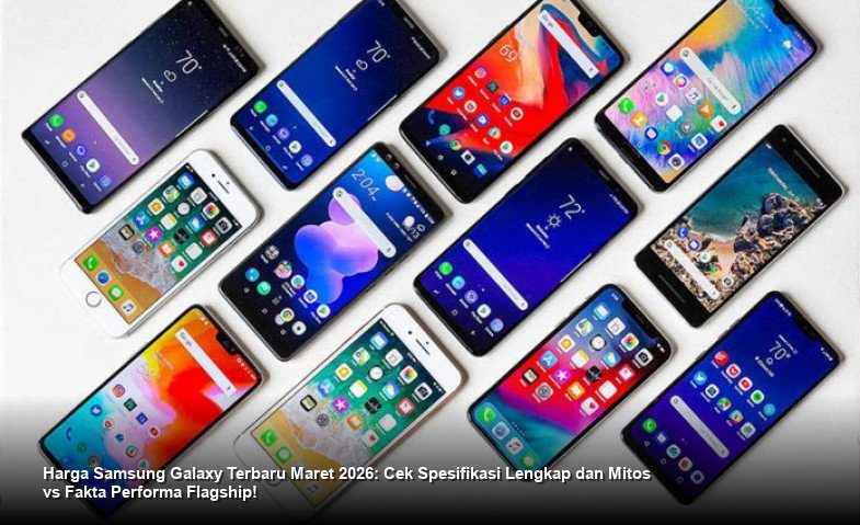 Tampilan elegan Samsung Galaxy terbaru dengan bingkai metalik tipis dan modul kamera yang menonjol, difoto dengan pencahayaan studio profesional.