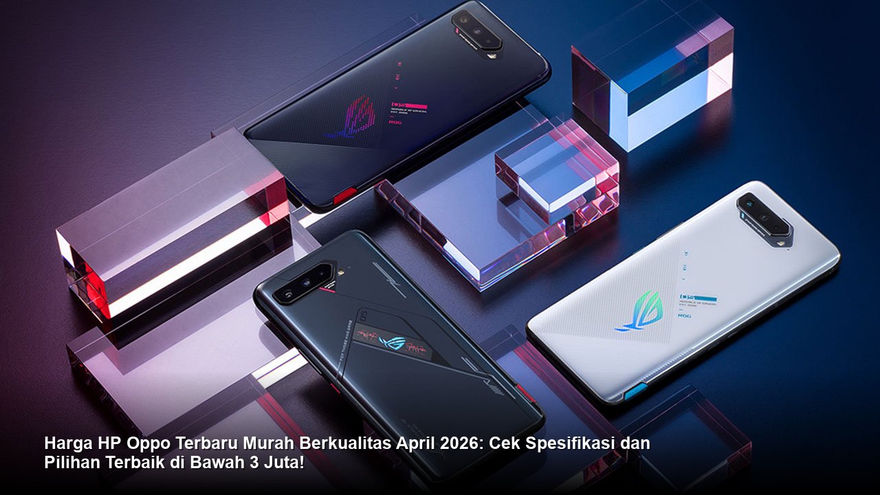 Tampilan modern dan elegan dari smartphone Oppo terbaru dengan bodi ramping dan aksen warna premium, dipotret di atas permukaan reflektif studio.