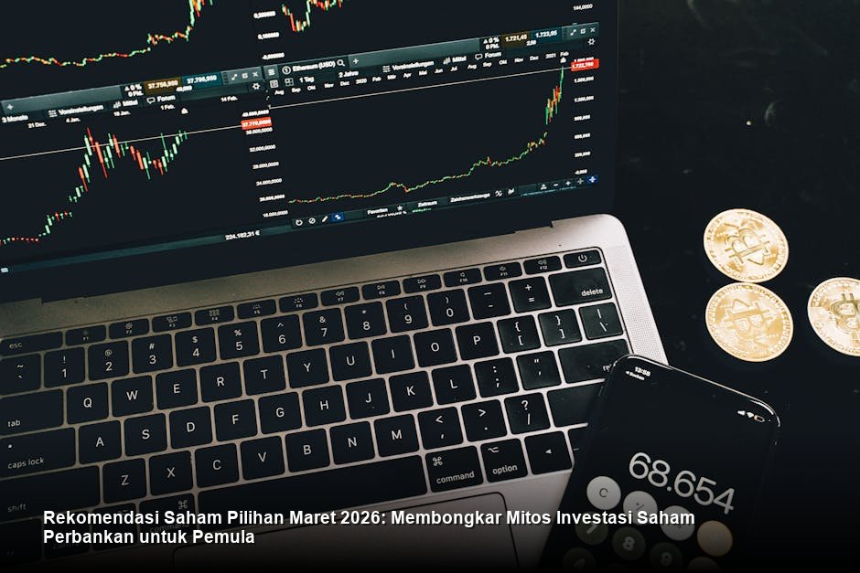 Grafik lilin (candlestick) saham berwarna hijau cerah yang menunjukkan tren kenaikan stabil di layar monitor bursa saham modern.