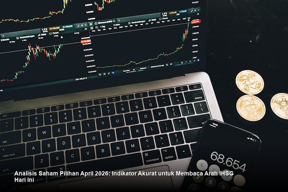 Visualisasi modern menampilkan grafik lilin (candlestick) harga saham berwarna hijau yang menembus level resistensi dengan volume transaksi yang tinggi di Bursa Efek Indonesia.
