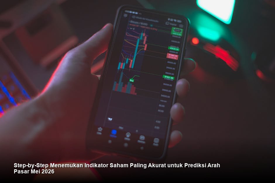 Visualisasi chart candlestick berwarna hijau yang menunjukkan tren kenaikan stabil, merepresentasikan optimisme pasar yang terukur Mei 2026.