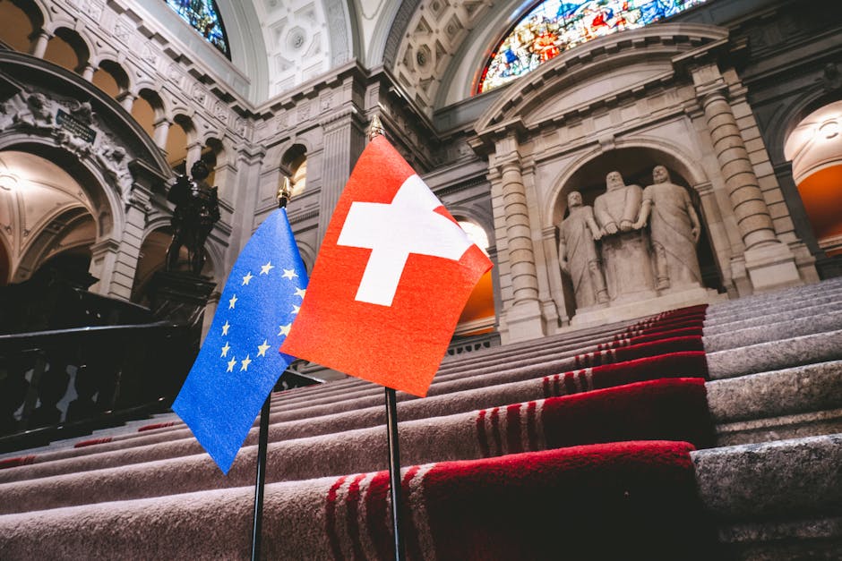 Ilustrasi digital yang menunjukkan jembatan data menghubungkan gedung pemerintahan dengan ikon masyarakat, melambangkan transparansi birokrasi melalui teknologi.